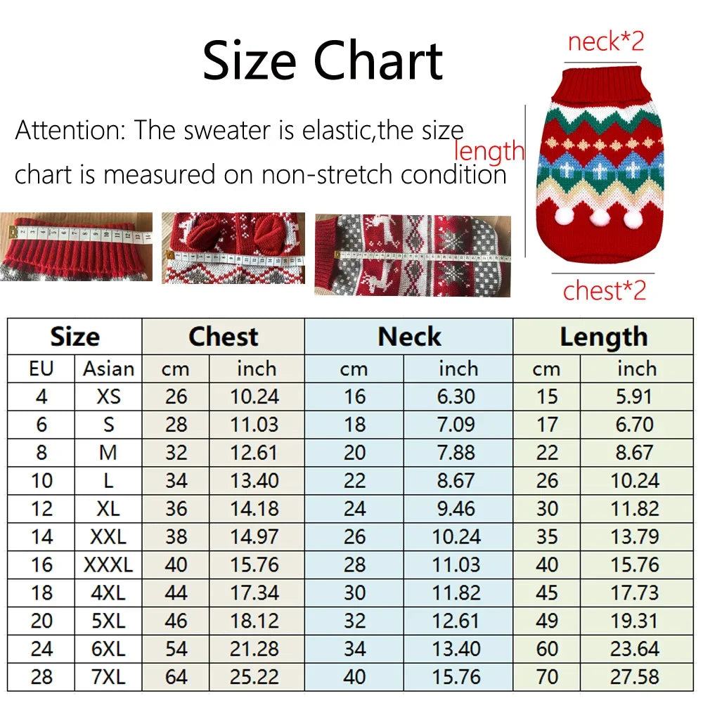 Guizhou Wool Knit Big Dog Sweater Turtleneck Winter Cozy