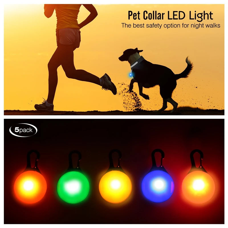 NONECN USB Charging Glowing Dog Collar With Pendant LED