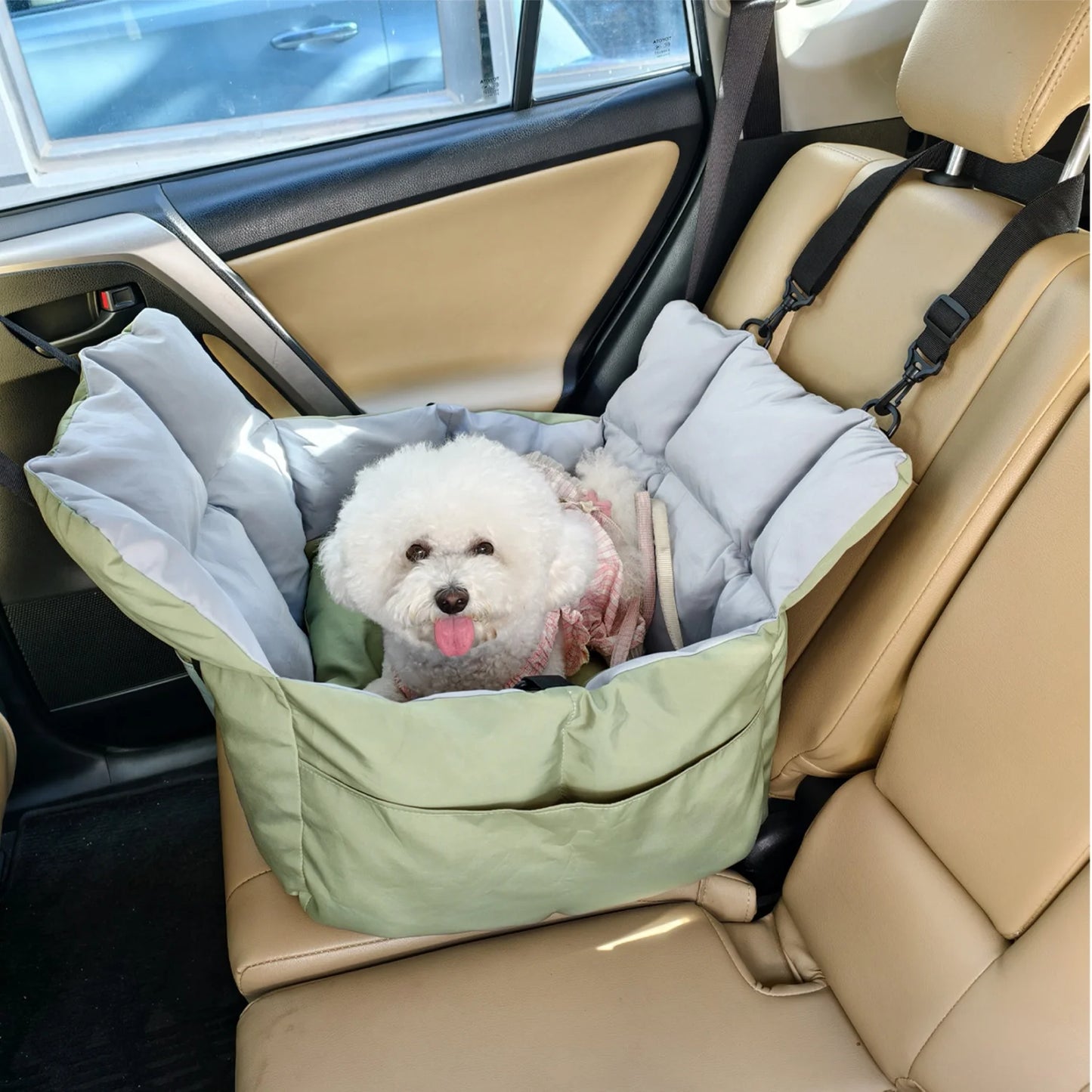 Small Dogs Car Seat Travel Bed With Safety Belt