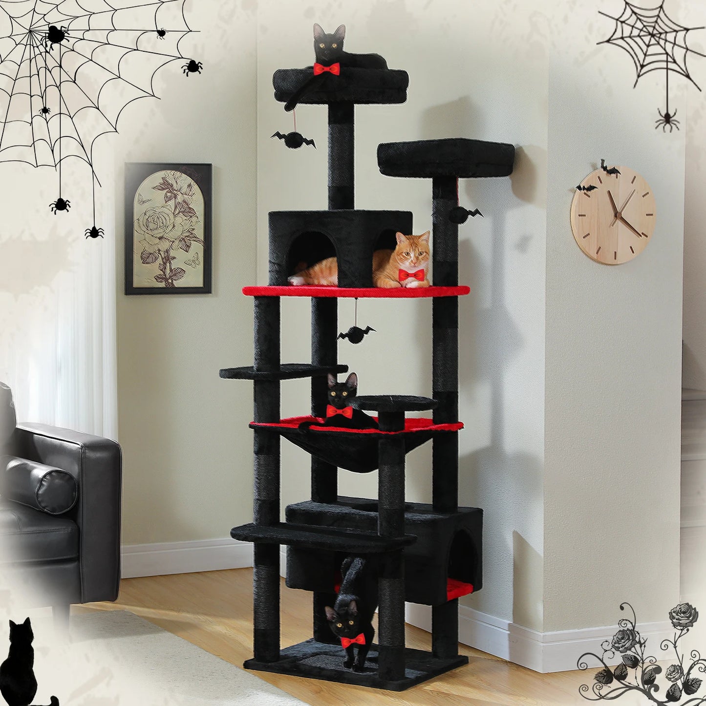 PAWZ Road Large Indoor Cat Tree Tower With Sisal Posts