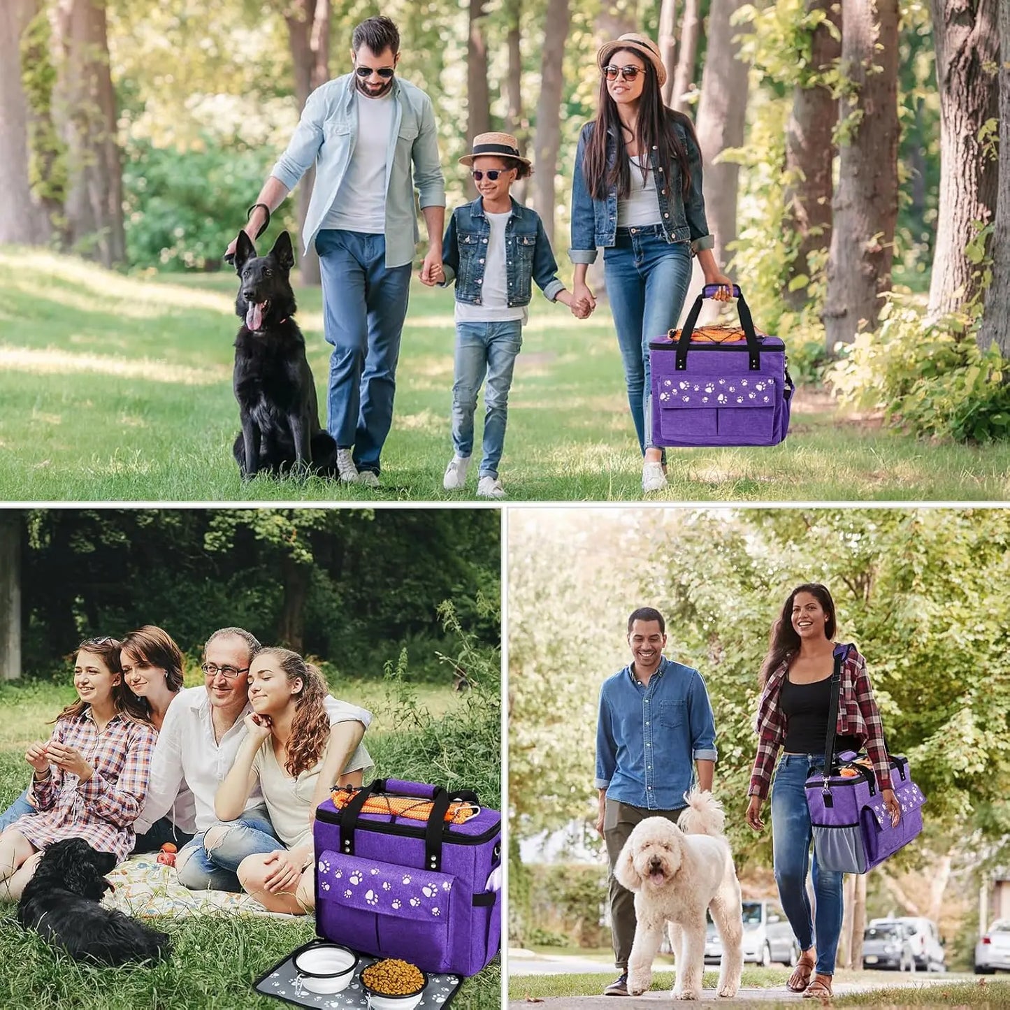 High-concerned Airline Approved Dog Travel Bag With Food Container Bowls