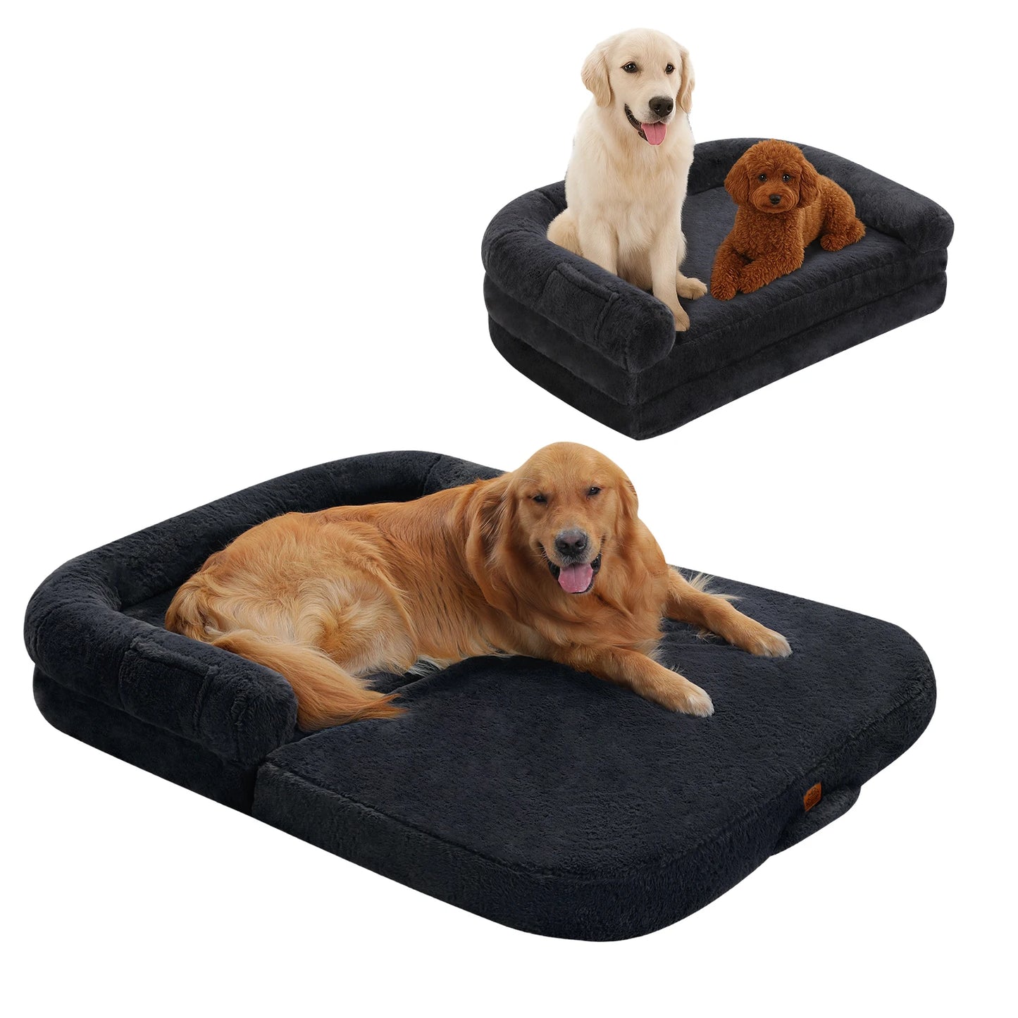 PAWZ Road Foldable Dog Bed Plush Couch for Large Dogs