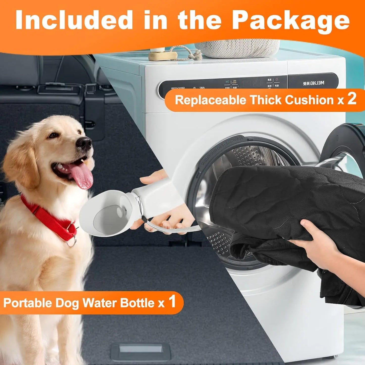 WedyvkoCN Back Seat Extender Hammock For Dogs Car Seat Cover