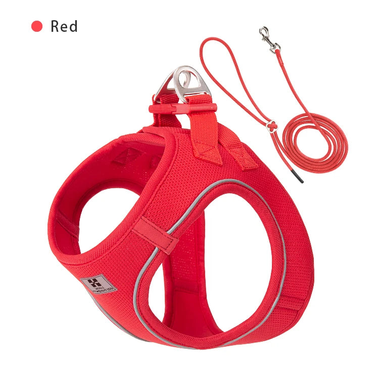 Small Combination Harness Leash Set Reflective Adjustable