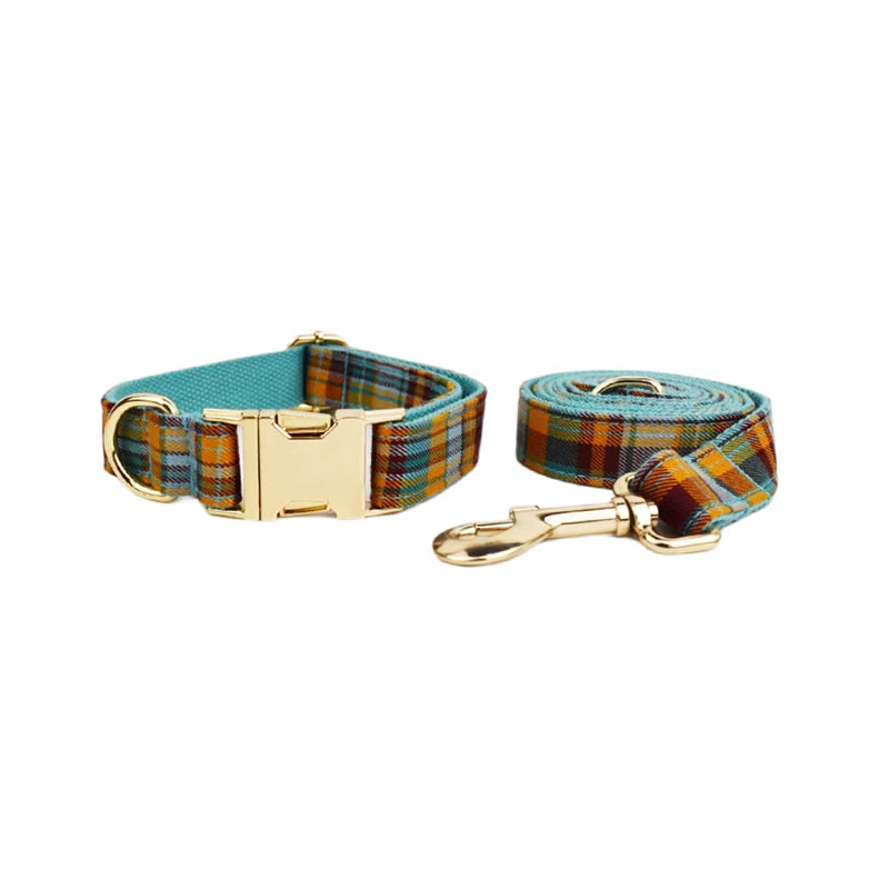 YTYINCN Personalized Dog Collar Leashes Harness Bow Set
