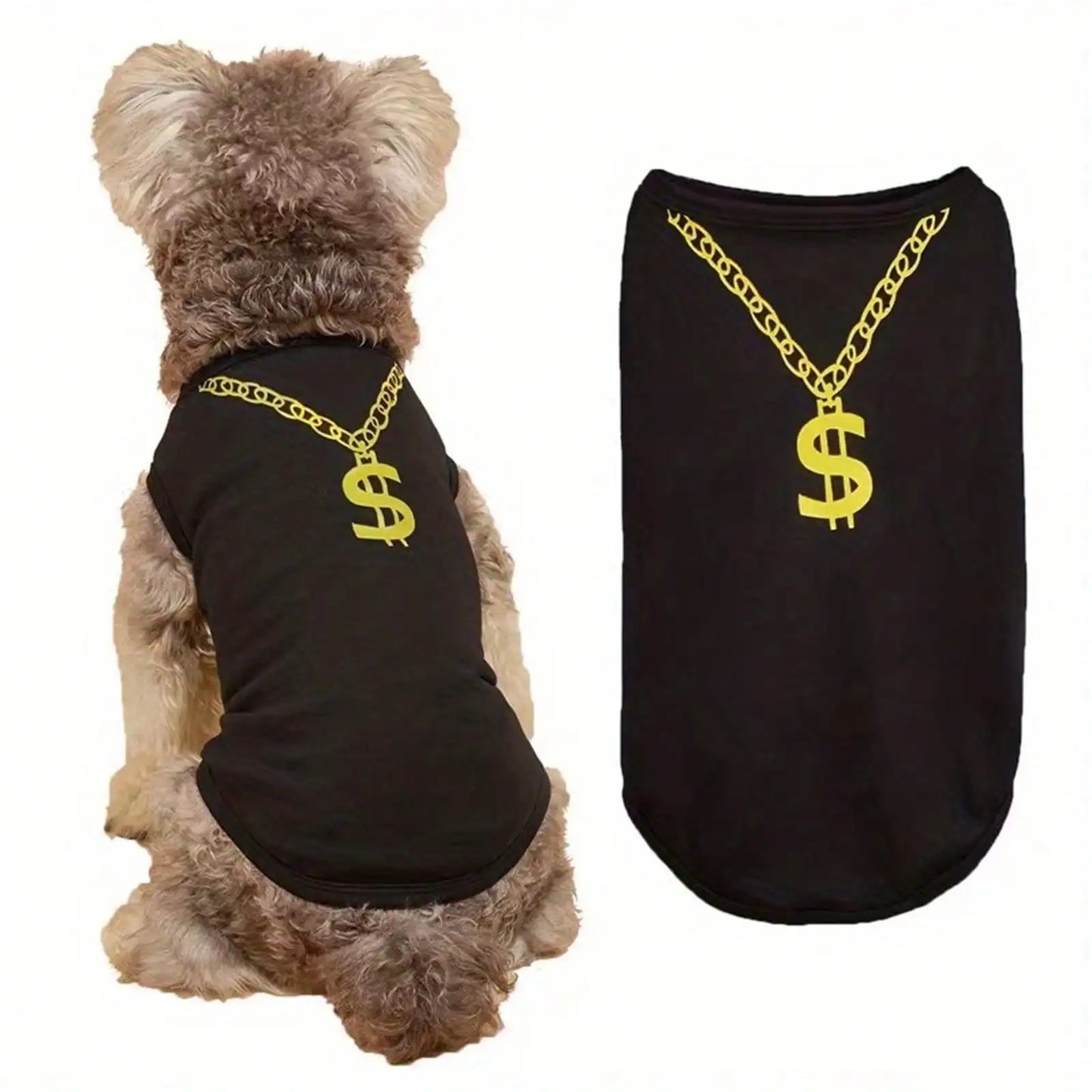 NONECN Pet Dogs Summer T Shirt Breathable Mesh Vest Hip Hop Costume