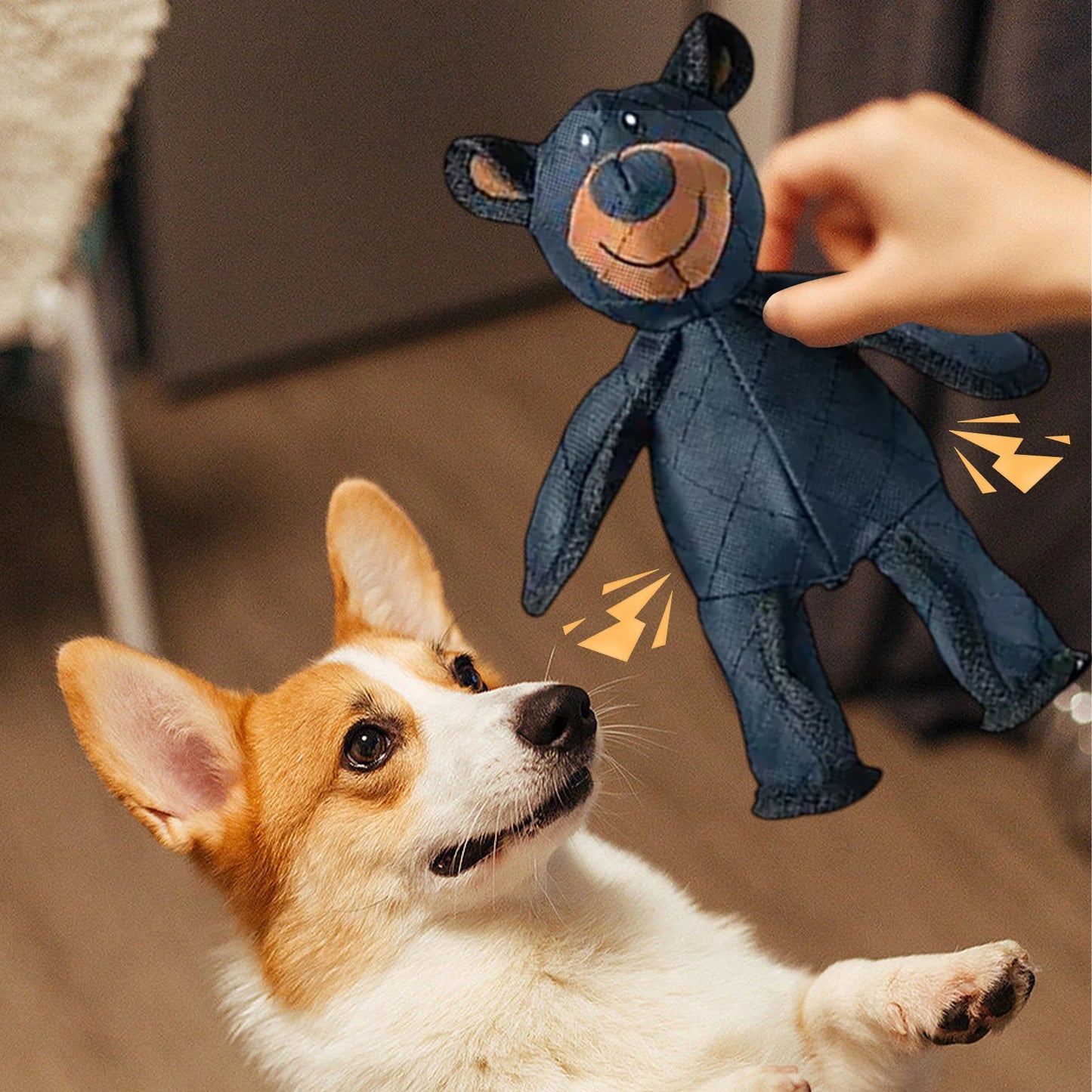 Squeaky Plush Bear Dog Toy For Puppies