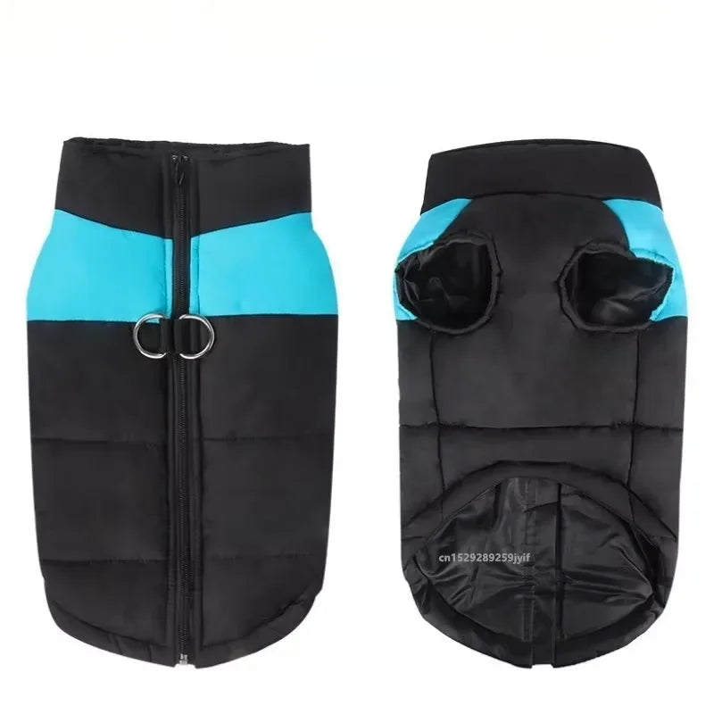 Waterproof Warm Dog Coat Padded Jacket With Zipper Front