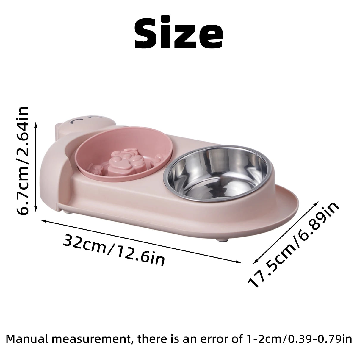 High-concerned Double Bowl Stainless Steel Pet Feeder For Dogs