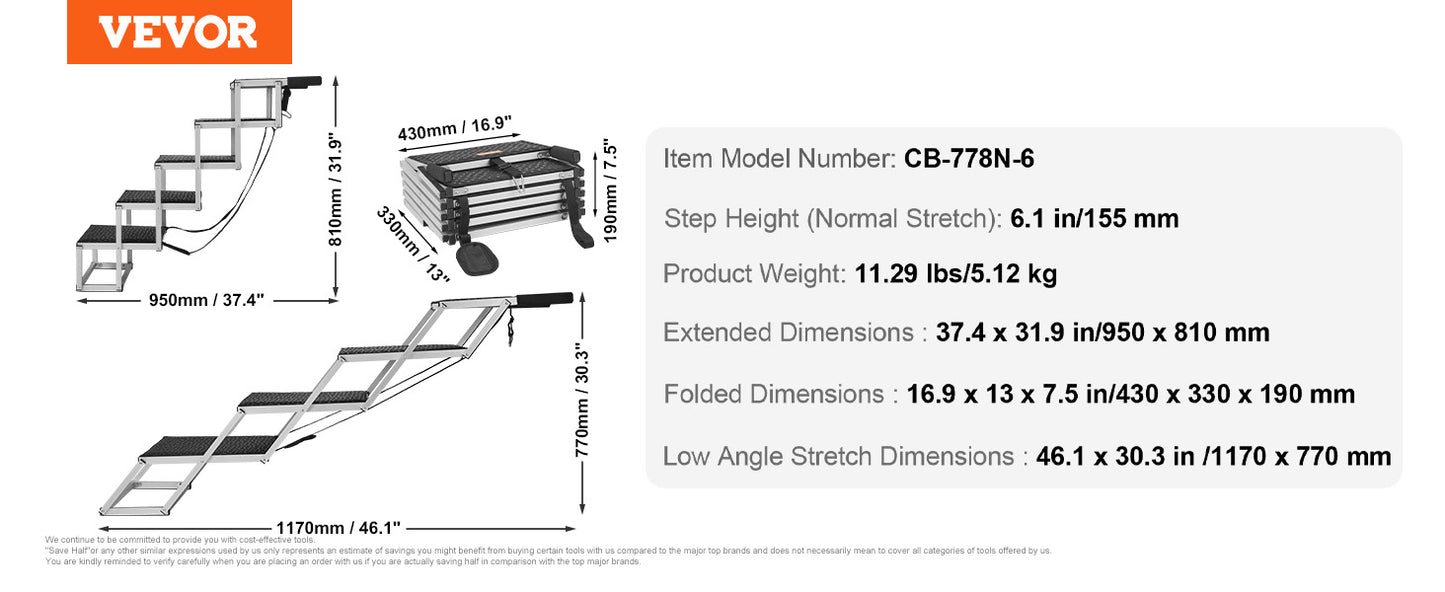 SucceBuy Folding Portable Dog Car Steps For SUV And Cars